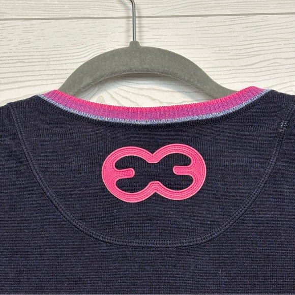 Escada Stripe Wool/Cashmere Blend Sweater Set Size 46 (XXL) - Picture 6 of 14